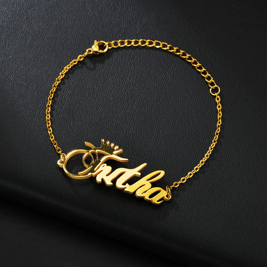 Crown Name Bracelet