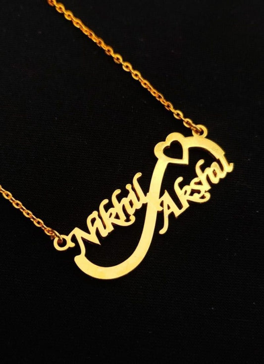 Infinity Heart Name Necklace